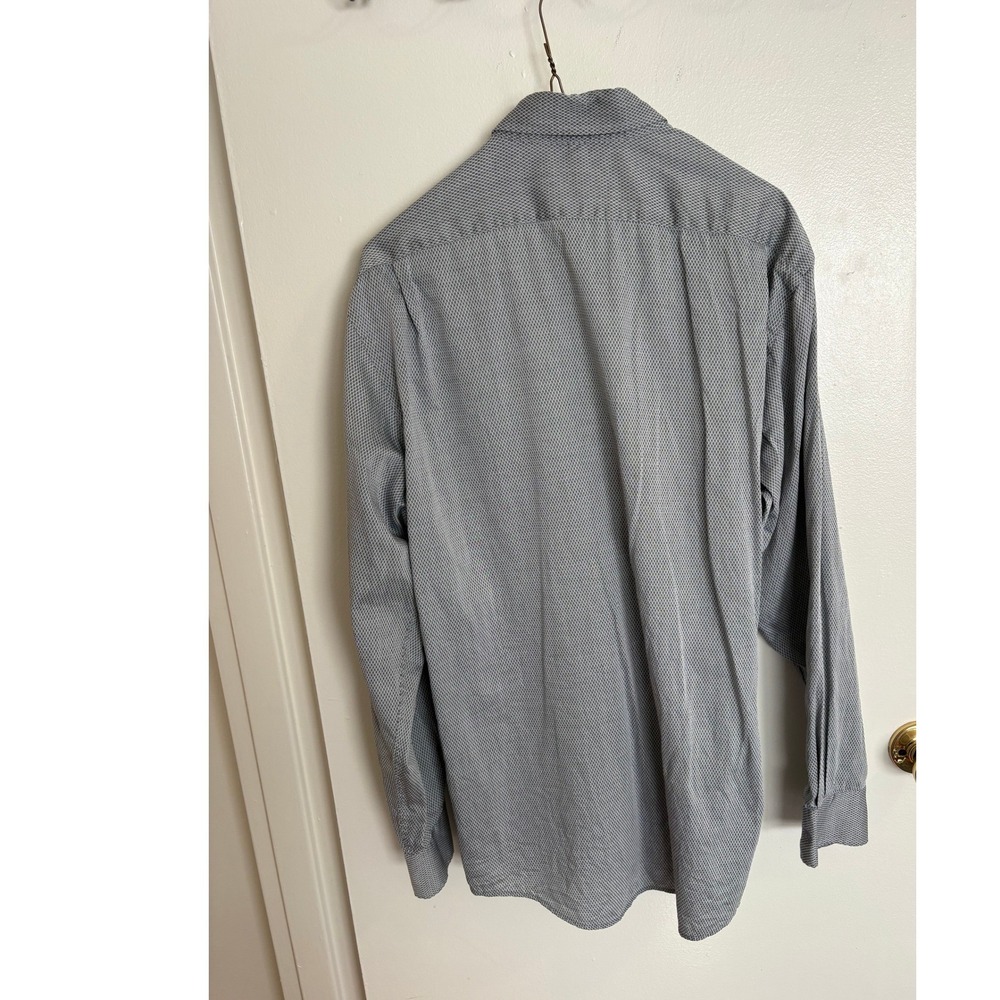 Courreges  Mens Grey Geometric Diamond Button Down Shirt Size 42 L - Picture 3 of 9